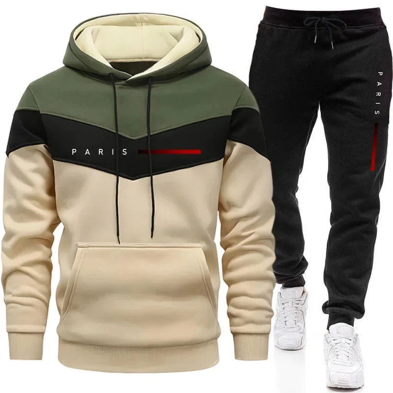Men'S Fashion Hoodie - Paris Fashion Men's Hoodies Set Daily