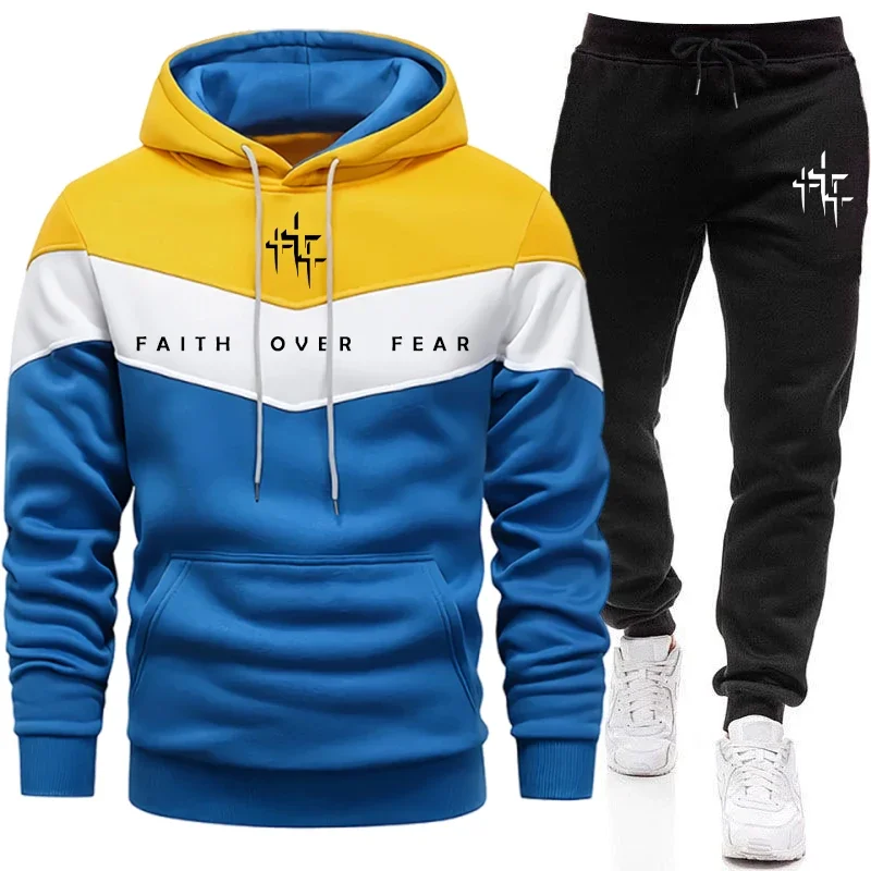 Faith Over Fear Men's Tracksui - Men'S Fashion Hoodie ulasan dan harga