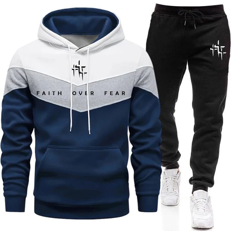 Faith Over Fear Men's Tracksui - Men'S Fashion Hoodie ulasan dan harga