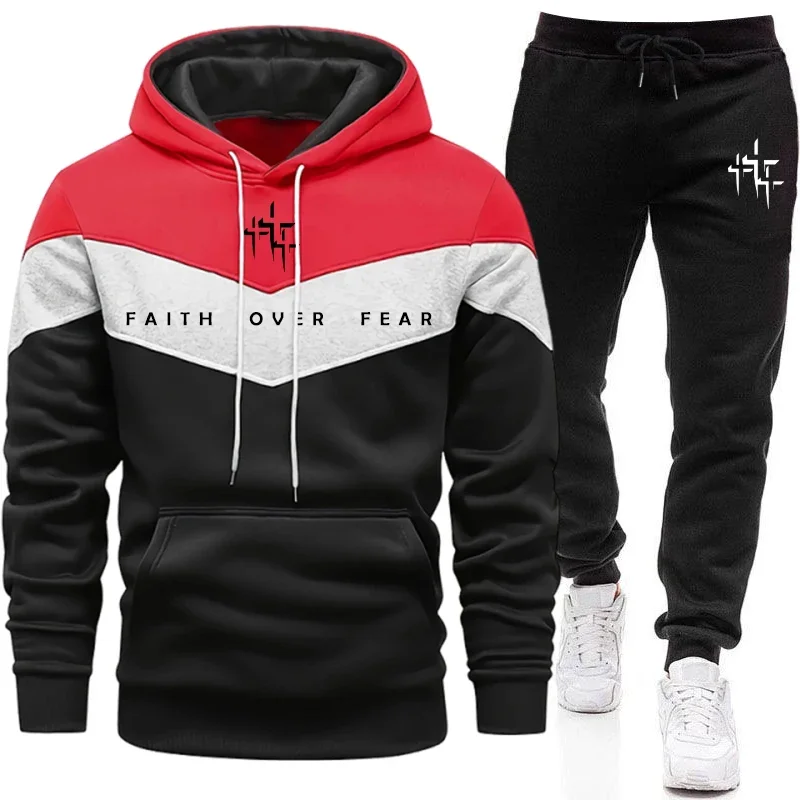 Faith Over Fear Men's Tracksui - Men'S Fashion Hoodie ulasan dan harga