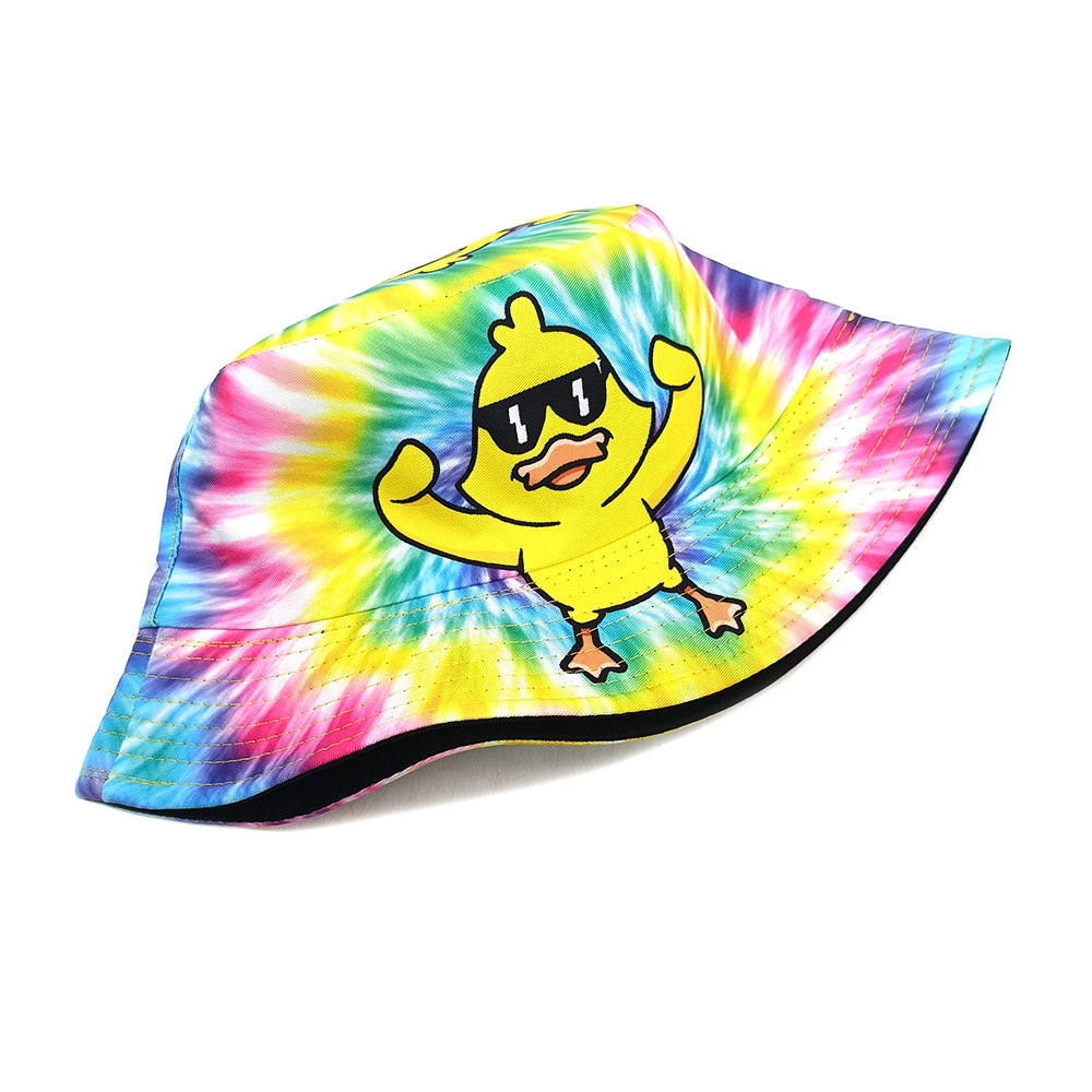 Funny Cartoon Duck Print Bucke - Mens Fashion Bucket Hat ulasan dan harga