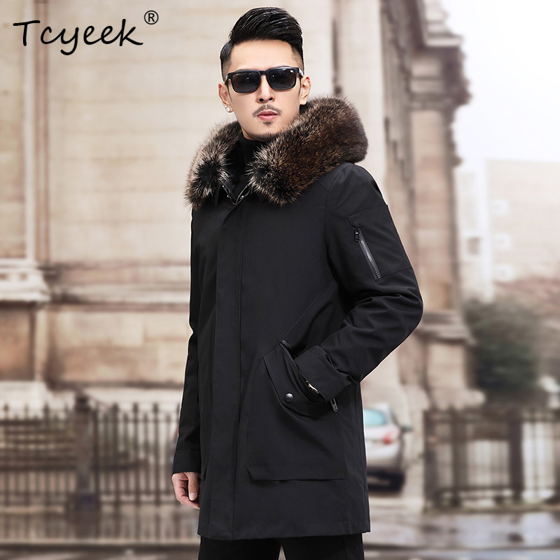 Tcyeek Sliver Fox Fur Collar W - Men'S Fashion Zipper Jacket ulasan dan harga