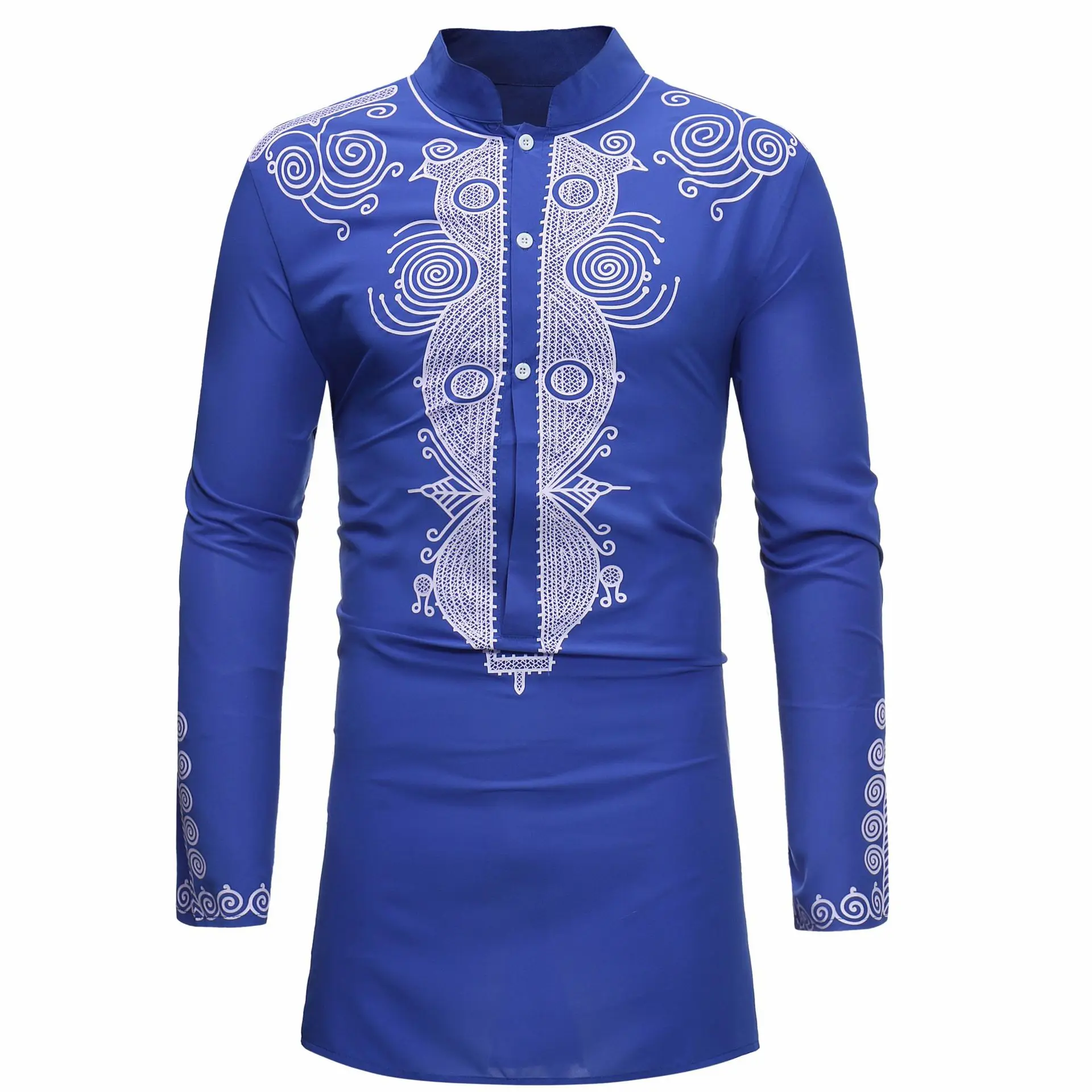 Stand Collar Muslim Shirt Men  - Men'S Fashion Kurta ulasan dan harga