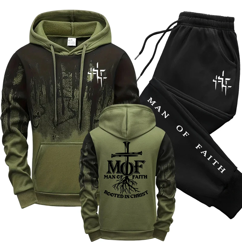 Man of Faith Men's Tracksuit H - Men'S Fashion Hoodie ulasan dan harga