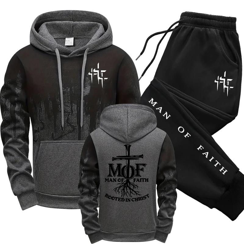 Man of Faith Men's Tracksuit H - Men'S Fashion Hoodie ulasan dan harga