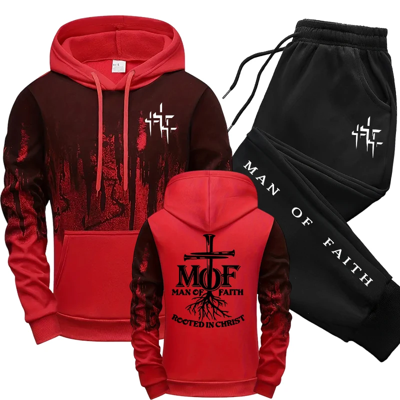 Man of Faith Men's Tracksuit H - Men'S Fashion Hoodie ulasan dan harga
