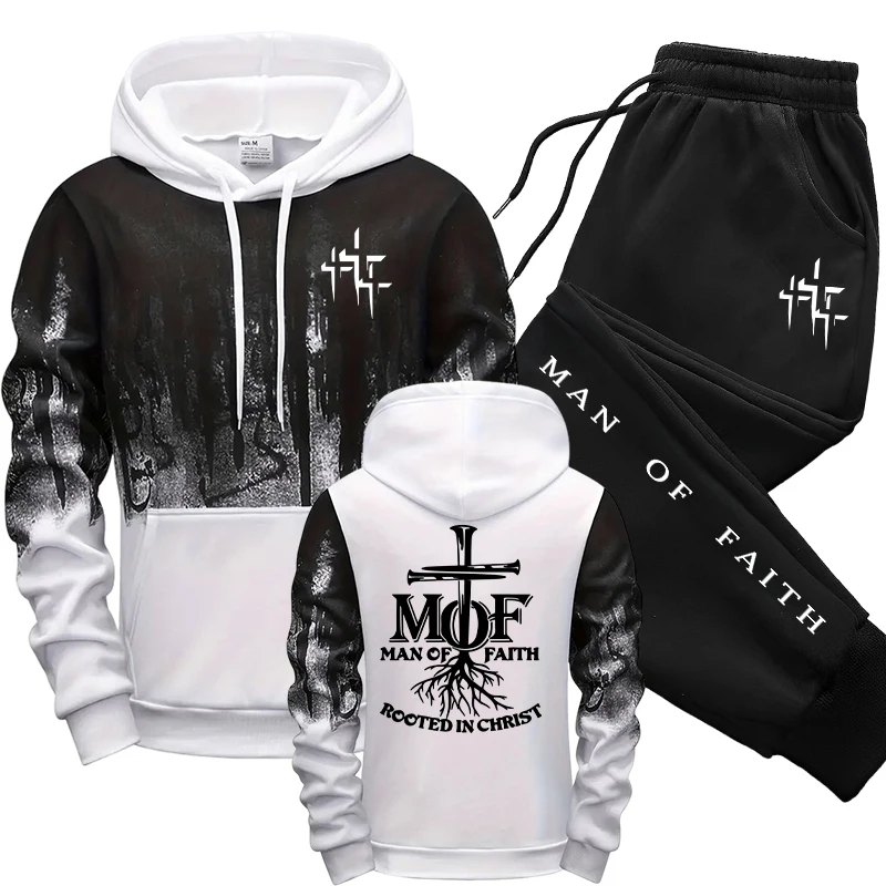 Man of Faith Men's Tracksuit H - Men'S Fashion Hoodie ulasan dan harga