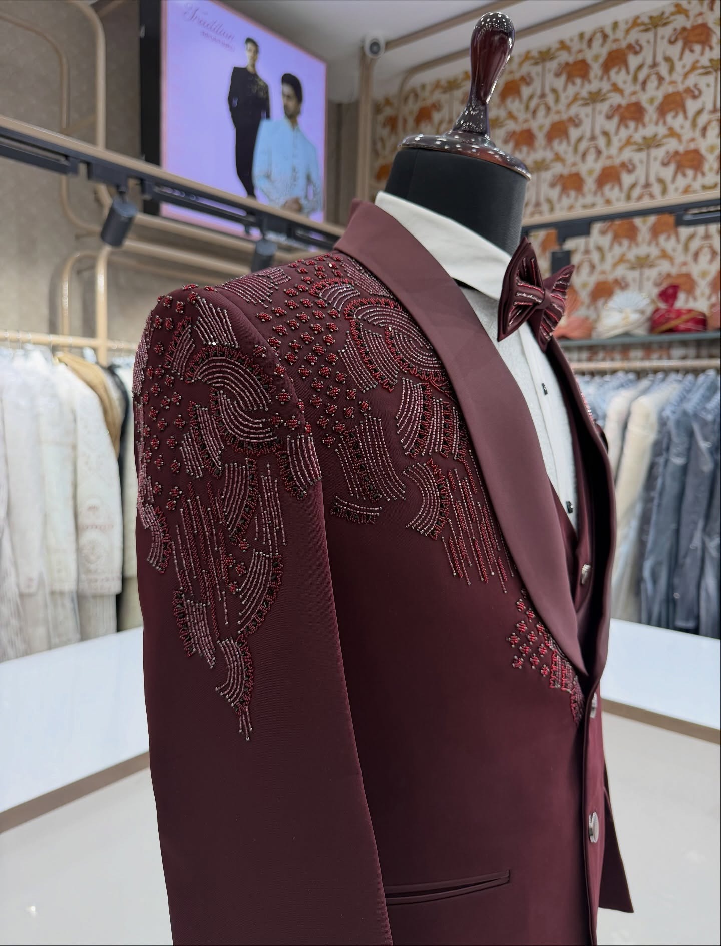 3 Pieces Groom Wedding Tuxedos - Men'S Fashion Zipper Jacket ulasan dan harga