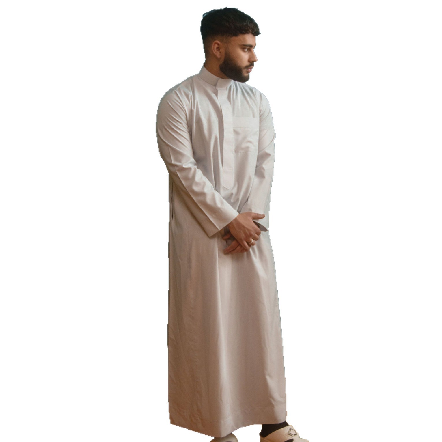 Muslim Men Jubba Thobe Zipper  - Dubai Men'S Fashion ulasan dan harga