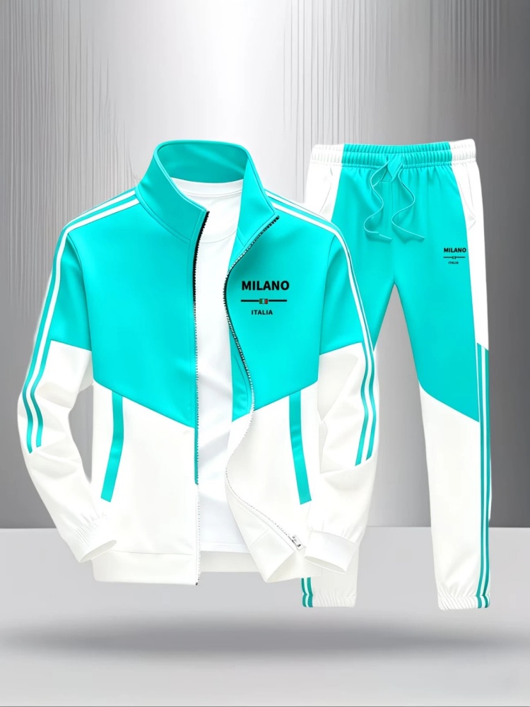 Men 2 Piece Tracksuit Fashion  - Men'S Fashion Zipper Jacket ulasan dan harga