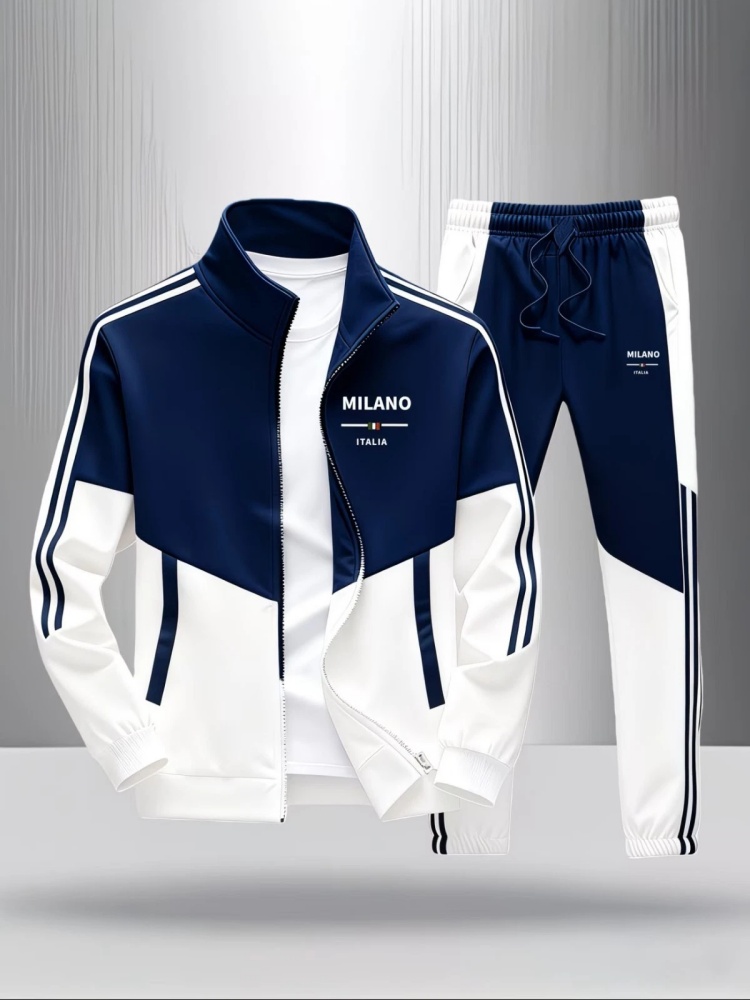 Men 2 Piece Tracksuit Fashion  - Men'S Fashion Zipper Jacket ulasan dan harga