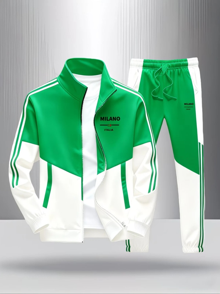 Men 2 Piece Tracksuit Fashion  - Men'S Fashion Zipper Jacket ulasan dan harga