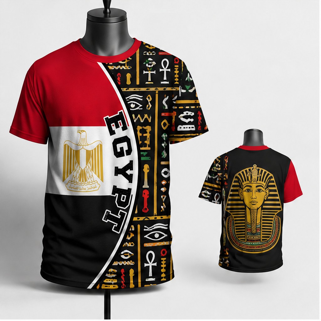 Mens Egypt Crew Neck T Shirt F - Men Fashion Egypt ulasan dan harga
