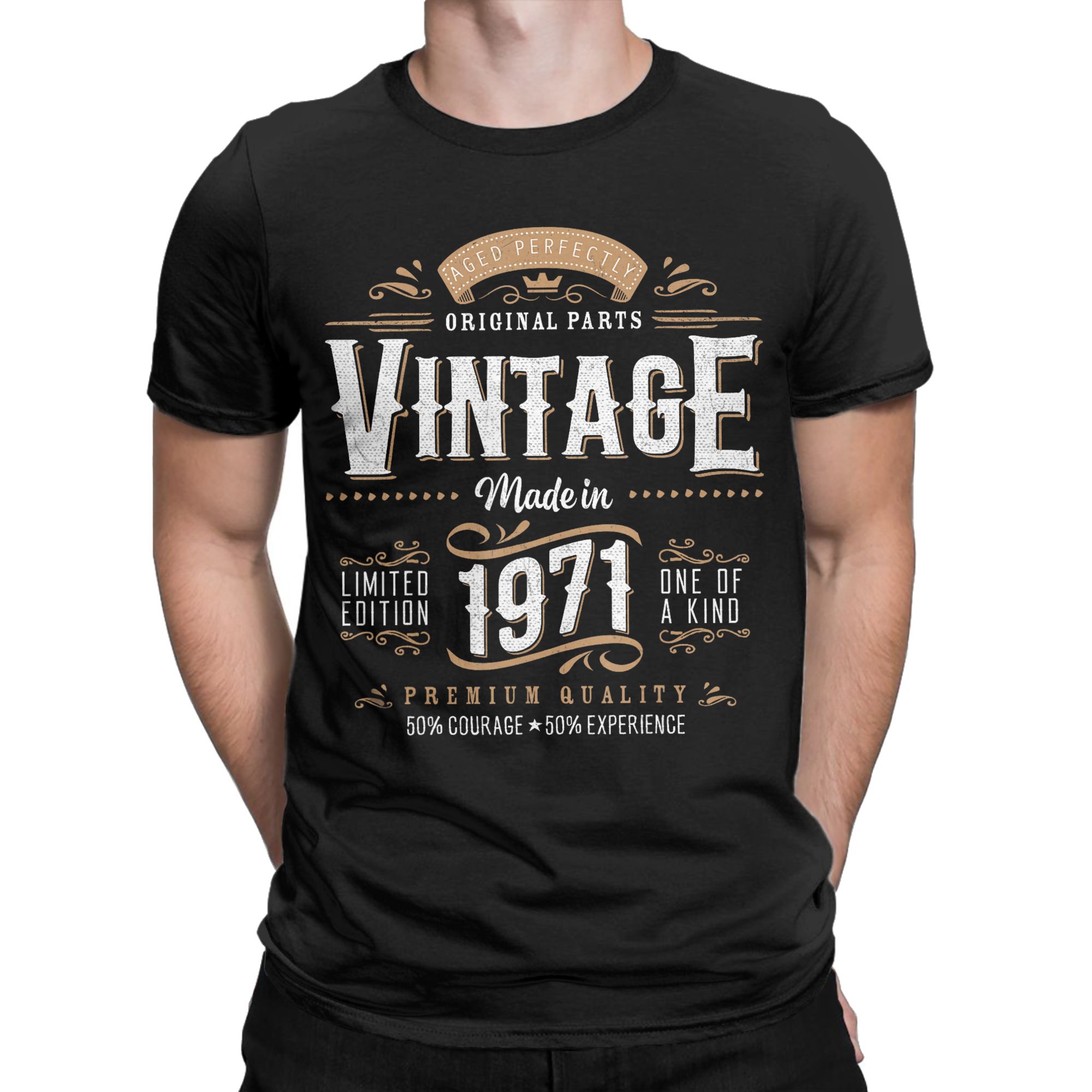 Men Women's Vintage 1971 Label - Men'S Fashion Labels ulasan dan harga