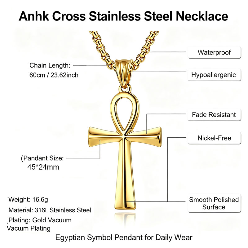 Egyptian Ankh Cross Pendant Ne - Men Fashion Egypt ulasan dan harga