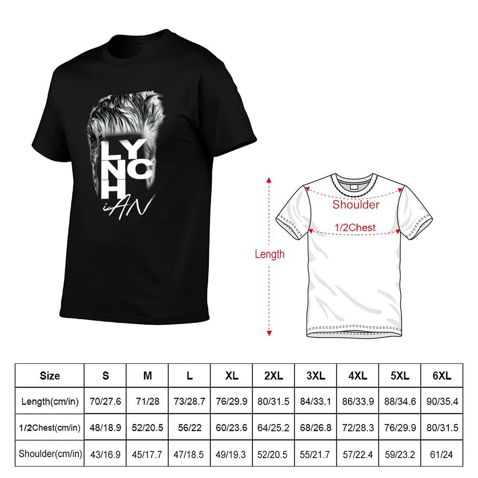 Lynch Haircut - Black T-Shirt  - Men'S Fashion Haircuts ulasan dan harga