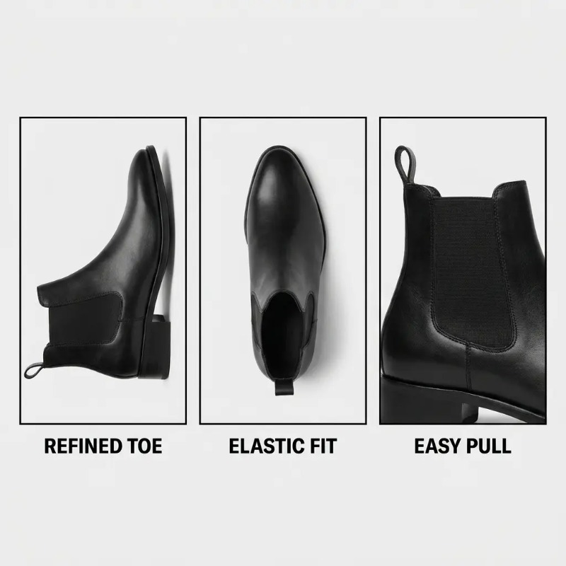 2026 Hot Selling Calf Leather  - Chelsea Boots Men ulasan dan harga