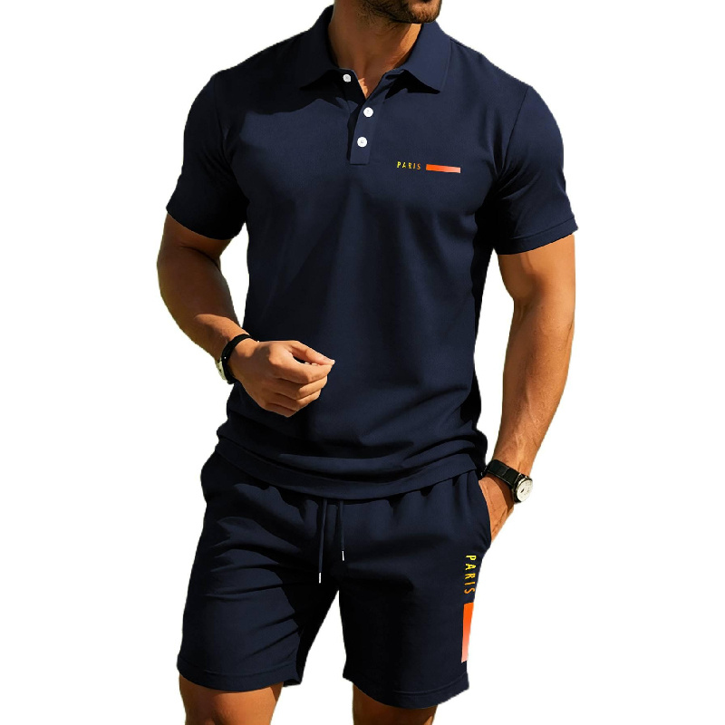 PARIS Print Men's high-end sum - Men'S Fashion And Style ulasan dan harga