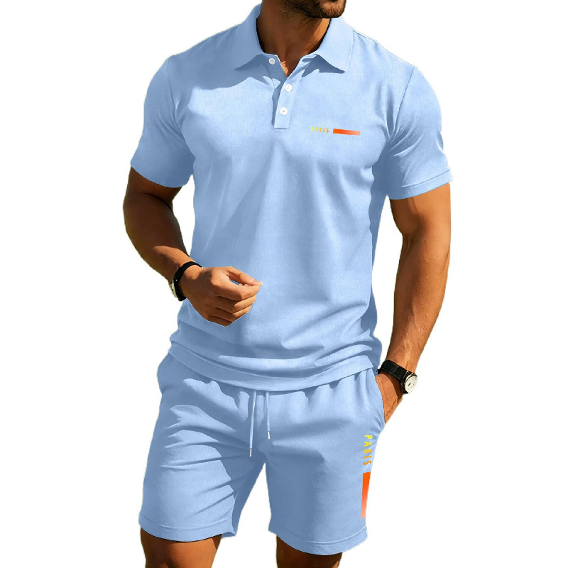 PARIS Print Men's high-end sum - Men'S Fashion And Style ulasan dan harga
