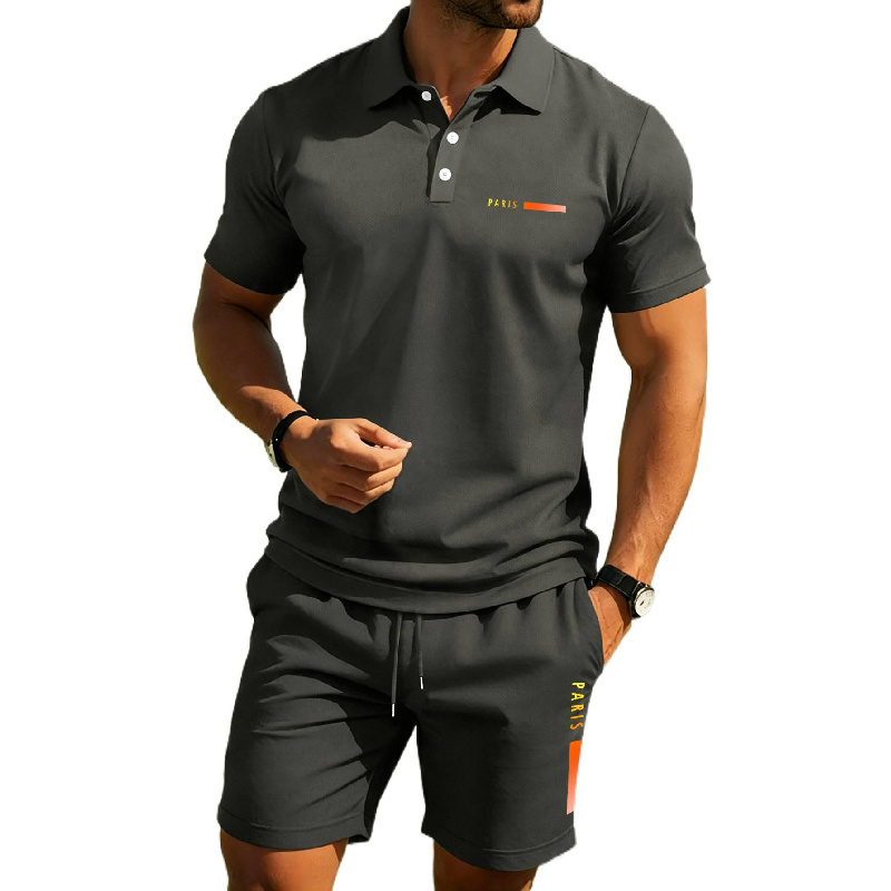 PARIS Print Men's high-end sum - Men'S Fashion And Style ulasan dan harga