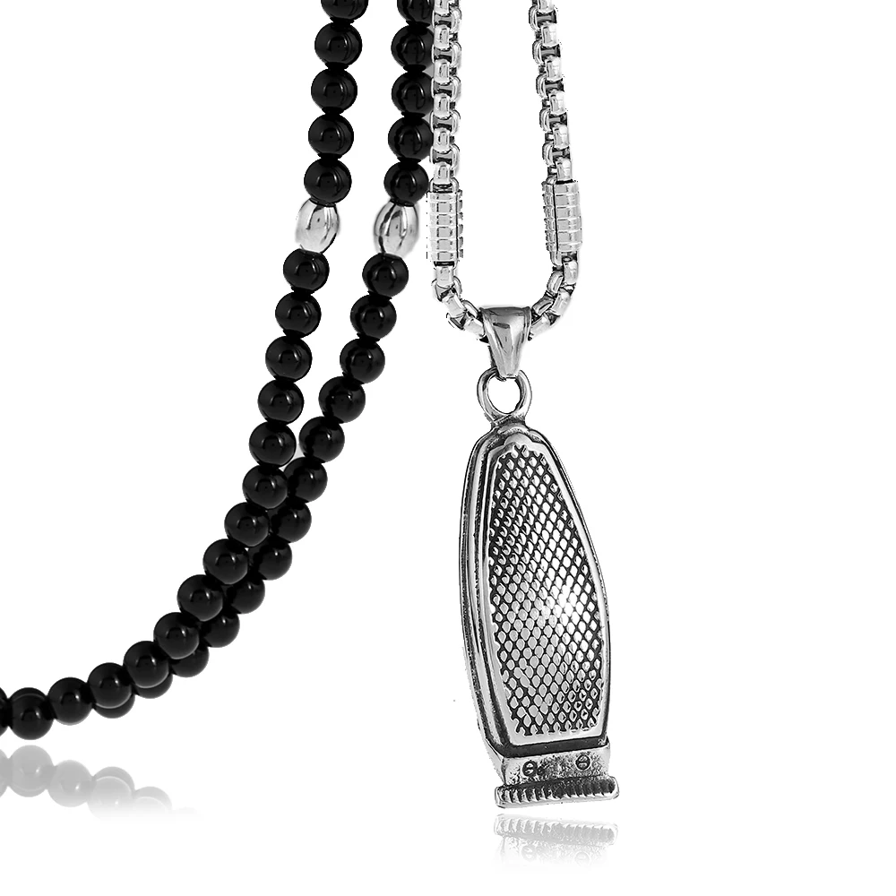 Men's Barber Pendant Necklace  - Men'S Fashion Haircuts ulasan dan harga