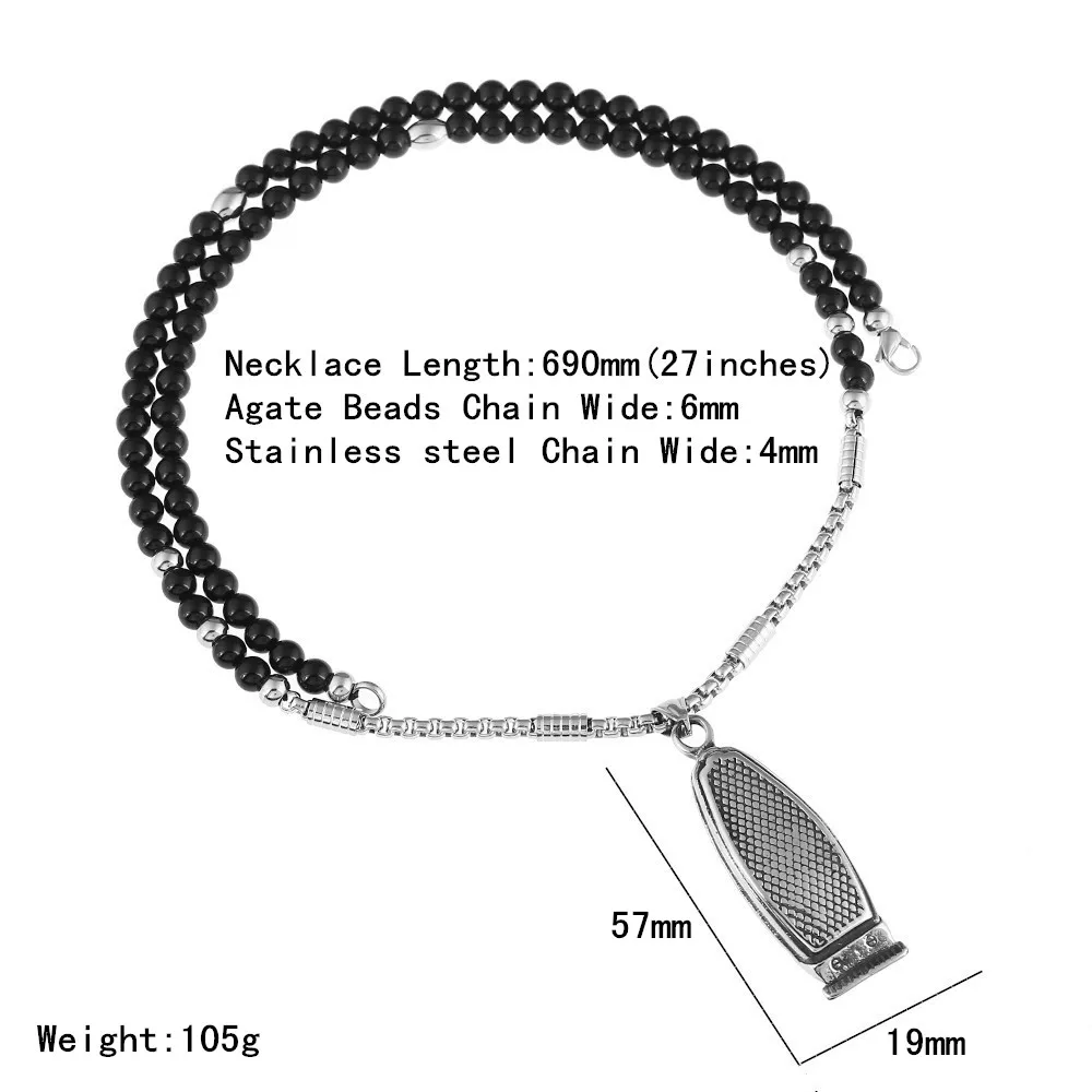 Men's Barber Pendant Necklace  - Men'S Fashion Haircuts ulasan dan harga