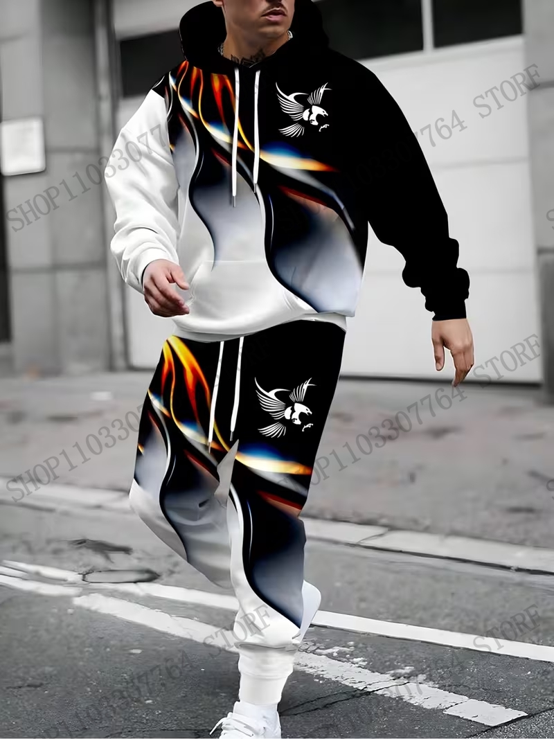 Autumn Winter Hoodie Pant Set  - Men'S Fashion Hoodie ulasan dan harga