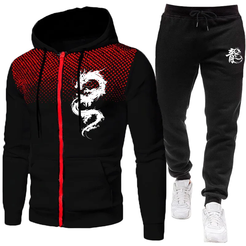 Men's Paris Dragon Pattern Fas - Men'S Fashion Hoodie ulasan dan harga