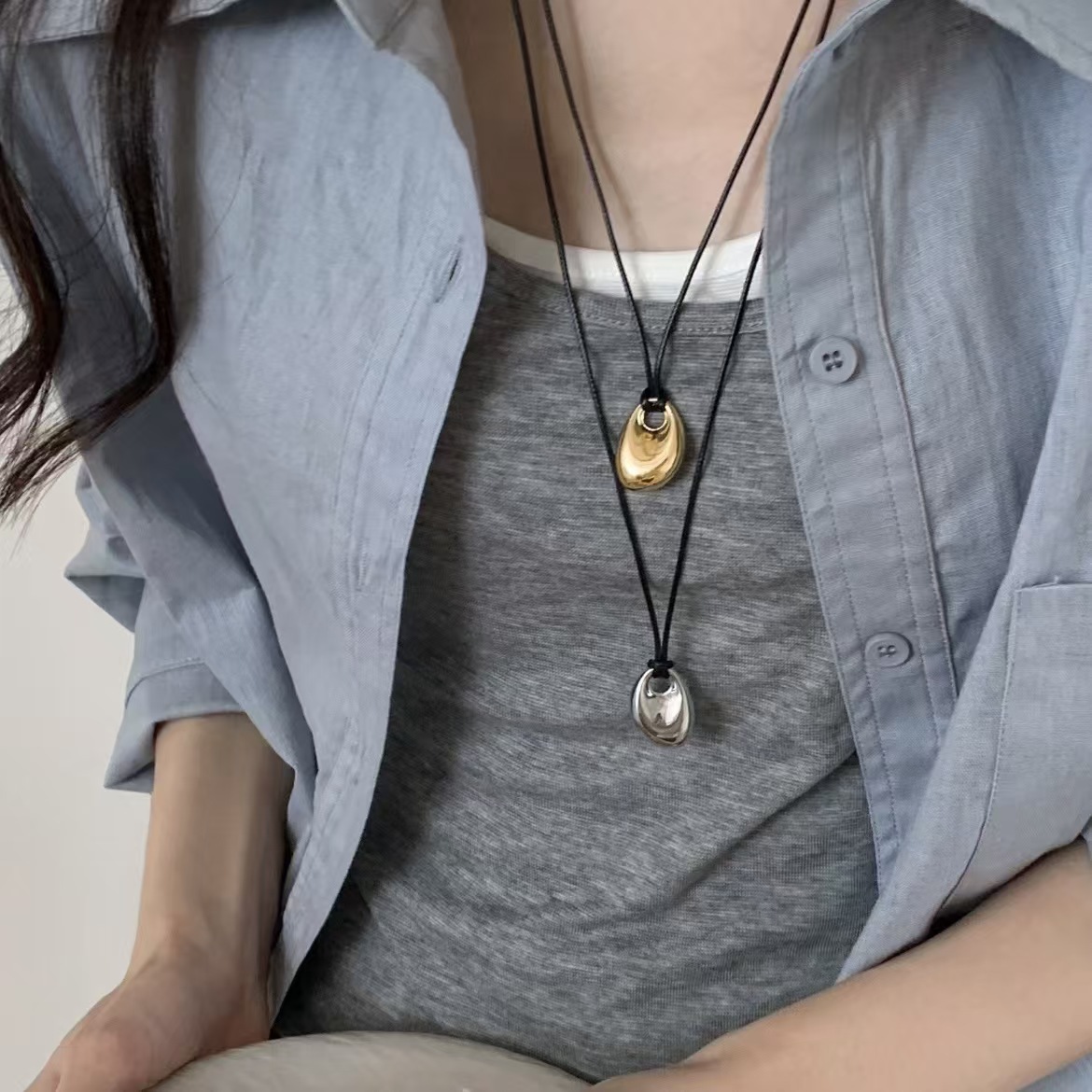 Korean Black Skin Rope Silver  - Mens Fashion Trend 2026 ulasan dan harga