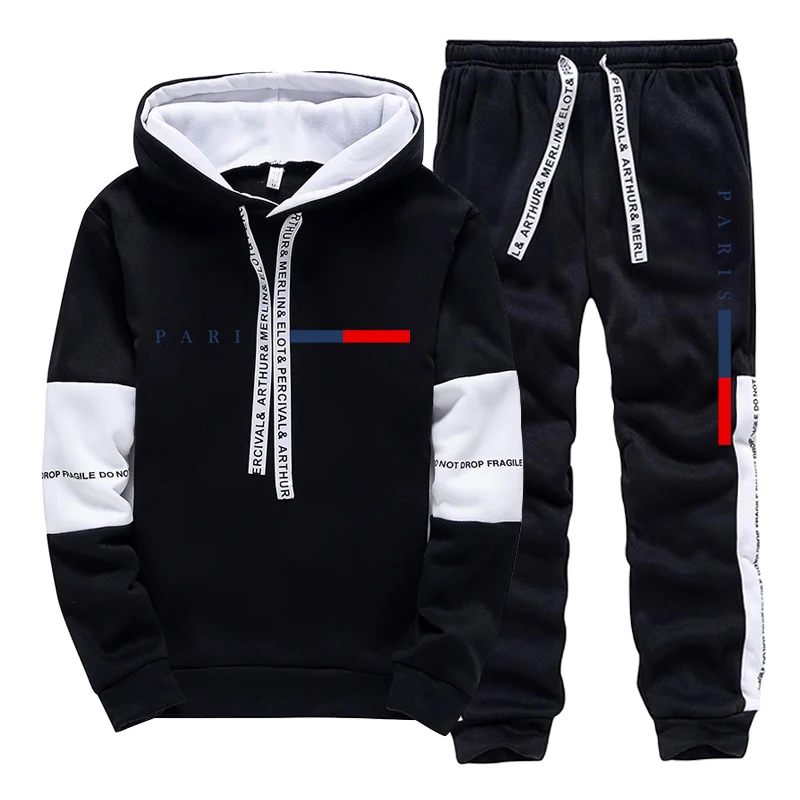 Men's Set/Hoodie/Pants Paris F - Men'S Fashion Hoodie ulasan dan harga
