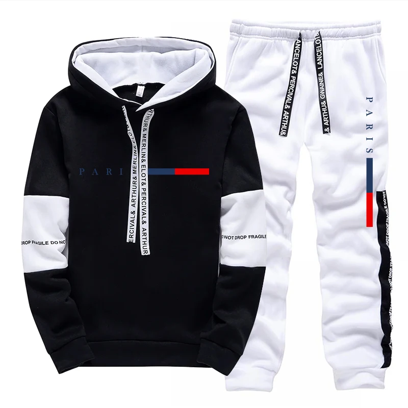 Men's Set/Hoodie/Pants Paris F - Men'S Fashion Hoodie ulasan dan harga