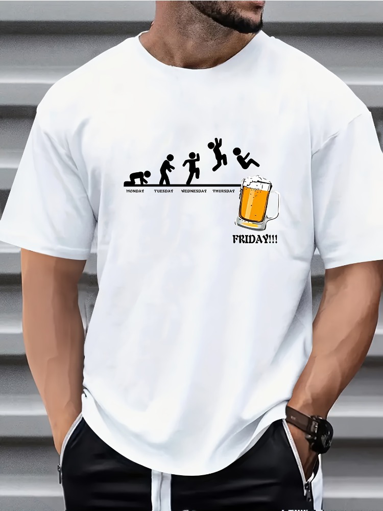 Mens Summer Crew Neck T Shirt  - Men'S Fashion Evolution ulasan dan harga