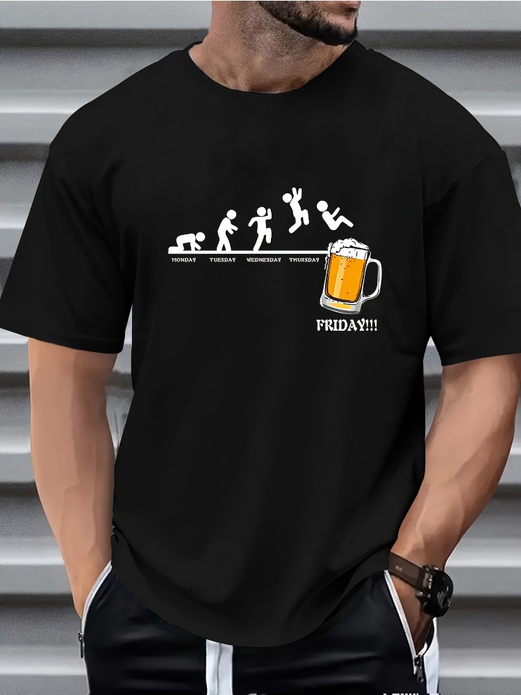 Mens Summer Crew Neck T Shirt  - Men'S Fashion Evolution ulasan dan harga