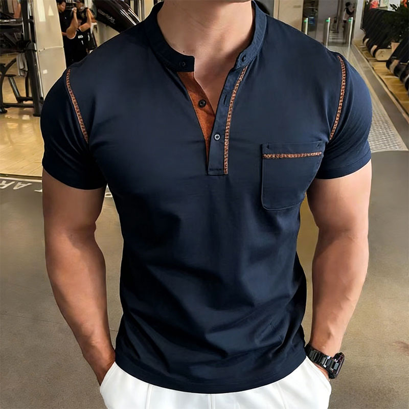 New Summer Men's Henry Collar  - Men'S Fashion And Style ulasan dan harga